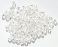100 4mm Faceted Silverlined Crystal Firepolish Beads